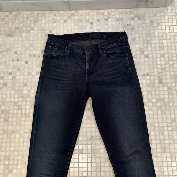 Goldsign Lure Dark Blue Wash Skinny Jeans - Picture 3 of 10